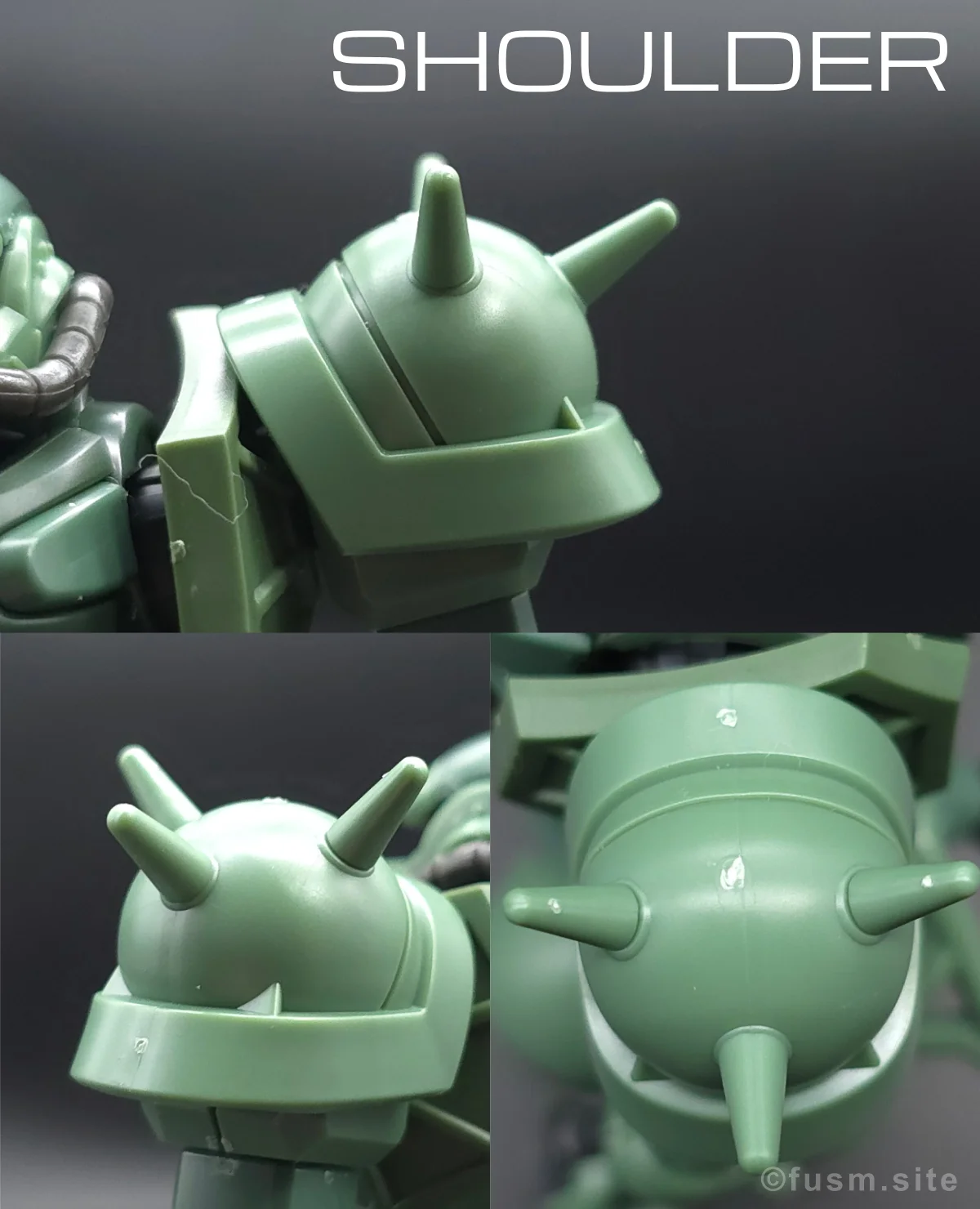 【レビュー】HG ザク(GQ) 肩ディテール 01