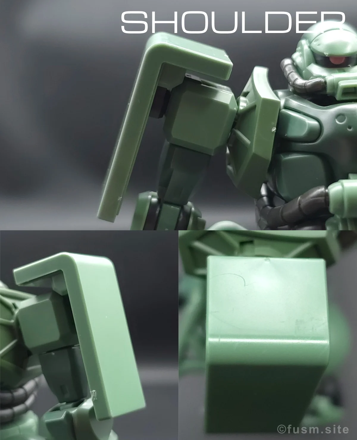 【レビュー】HG ザク(GQ) 肩ディテール 03