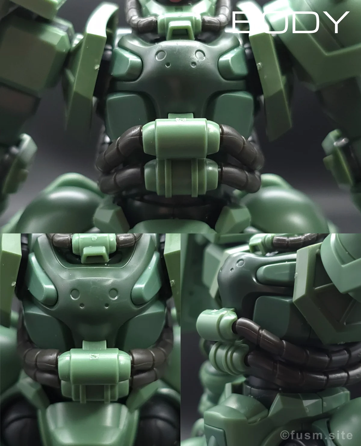 【レビュー】HG ザク(GQ) 胴体ディテール 01