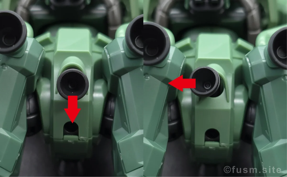 【レビュー】HG ザク(GQ) 胴体ディテール 可動域 02