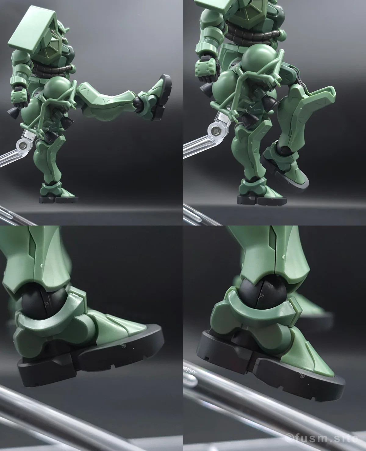 【レビュー】HG ザク(GQ) 脚部ディテール 可動域 02