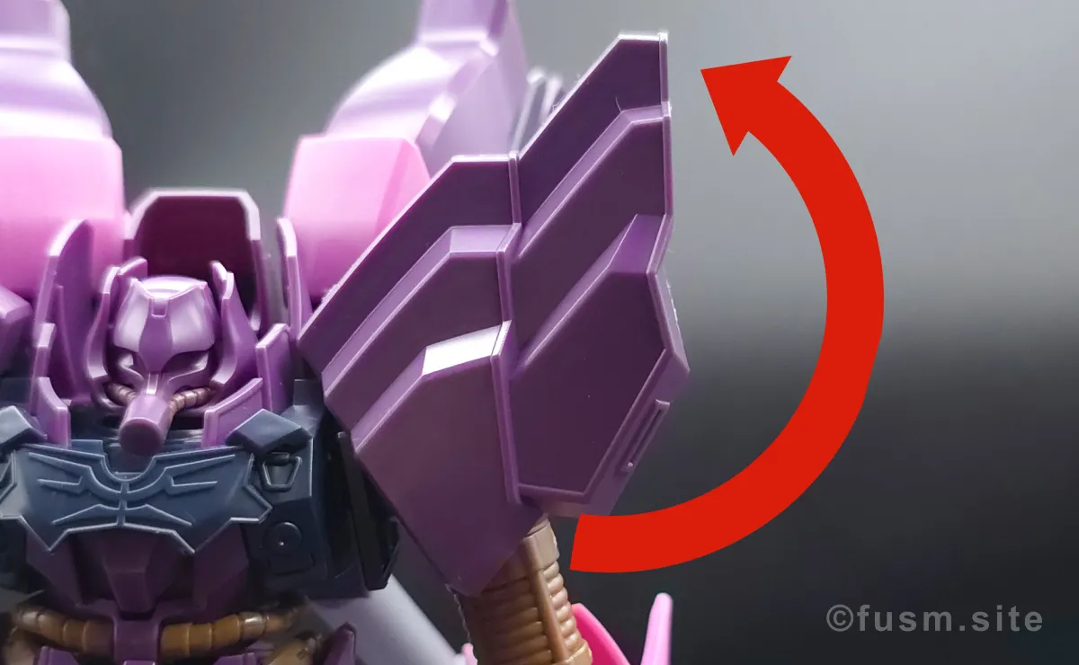 【レビュー】HGUC ローゼン・ズール(episode 7 Ver.) 肩ディテール 可動域 01