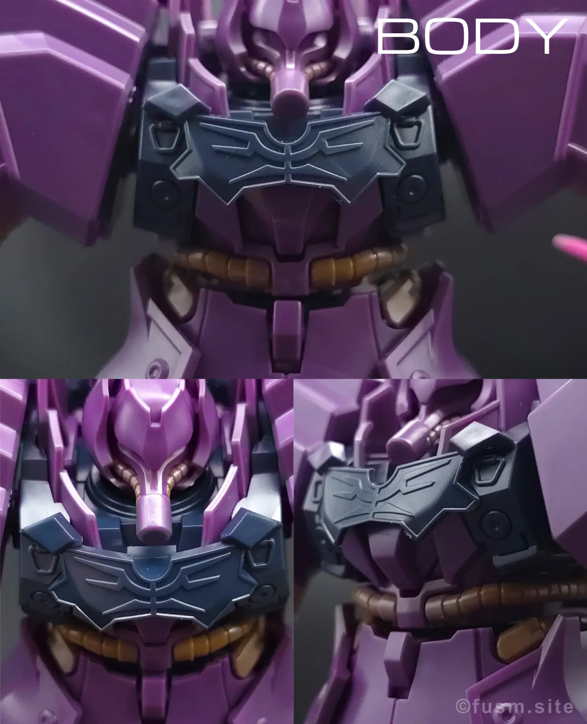 【レビュー】HGUC ローゼン・ズール(episode 7 Ver.) 胴体ディテール 01