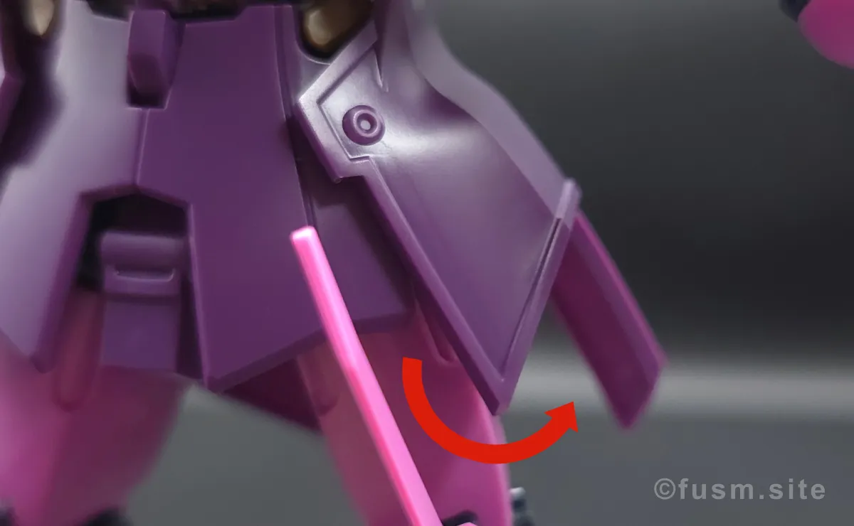 【レビュー】HGUC ローゼン・ズール(episode 7 Ver.) 胴体ディテール 可動域 02