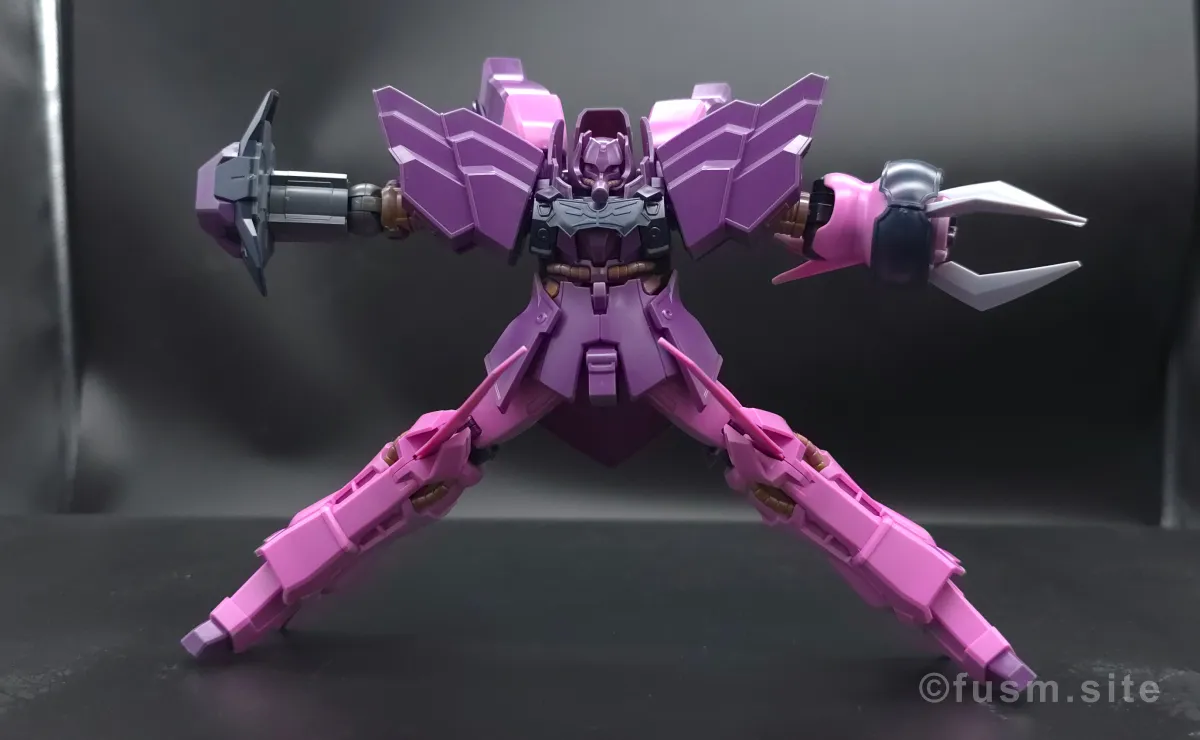 【レビュー】HGUC ローゼン・ズール(episode 7 Ver.) 胴体ディテール 可動域 03