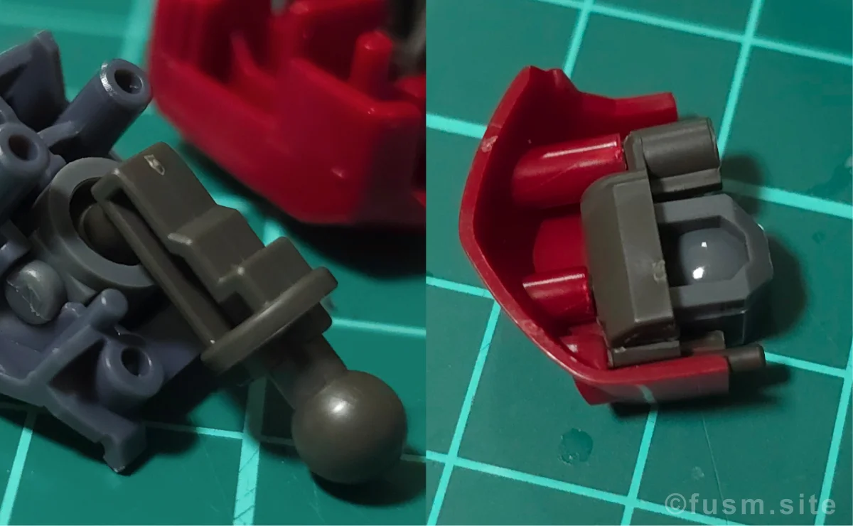 HG シャア専用ザクII 赤い彗星Ver. レビュー パーツ・構造・組み立て 02