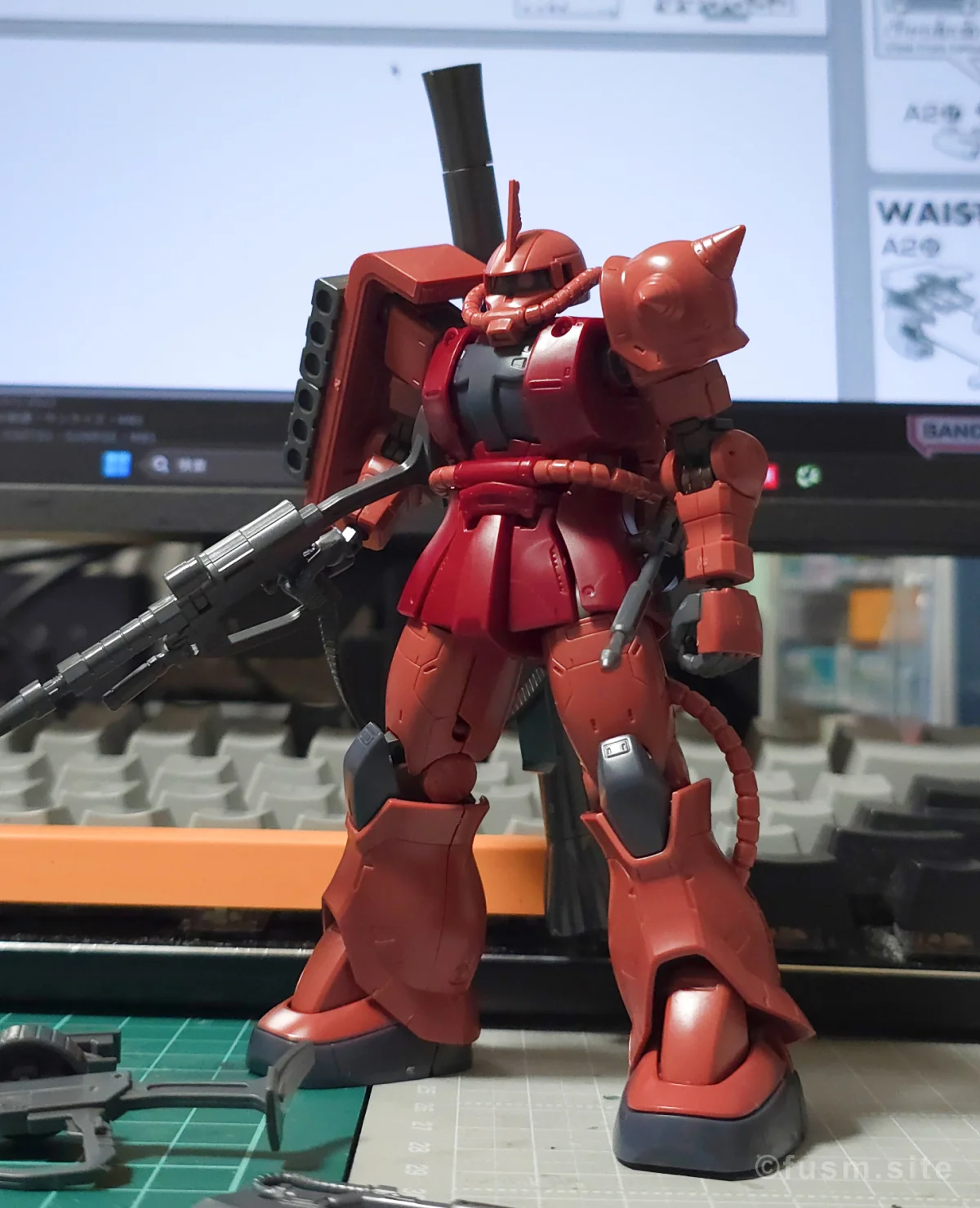 HG シャア専用ザクII 赤い彗星Ver. レビュー パーツ・構造・組み立て 11