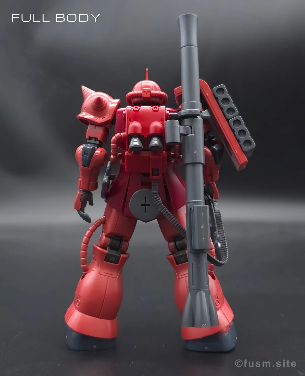 HG シャア専用ザクII 赤い彗星Ver. レビュー 多角的に見た全体の外観・素組み 05