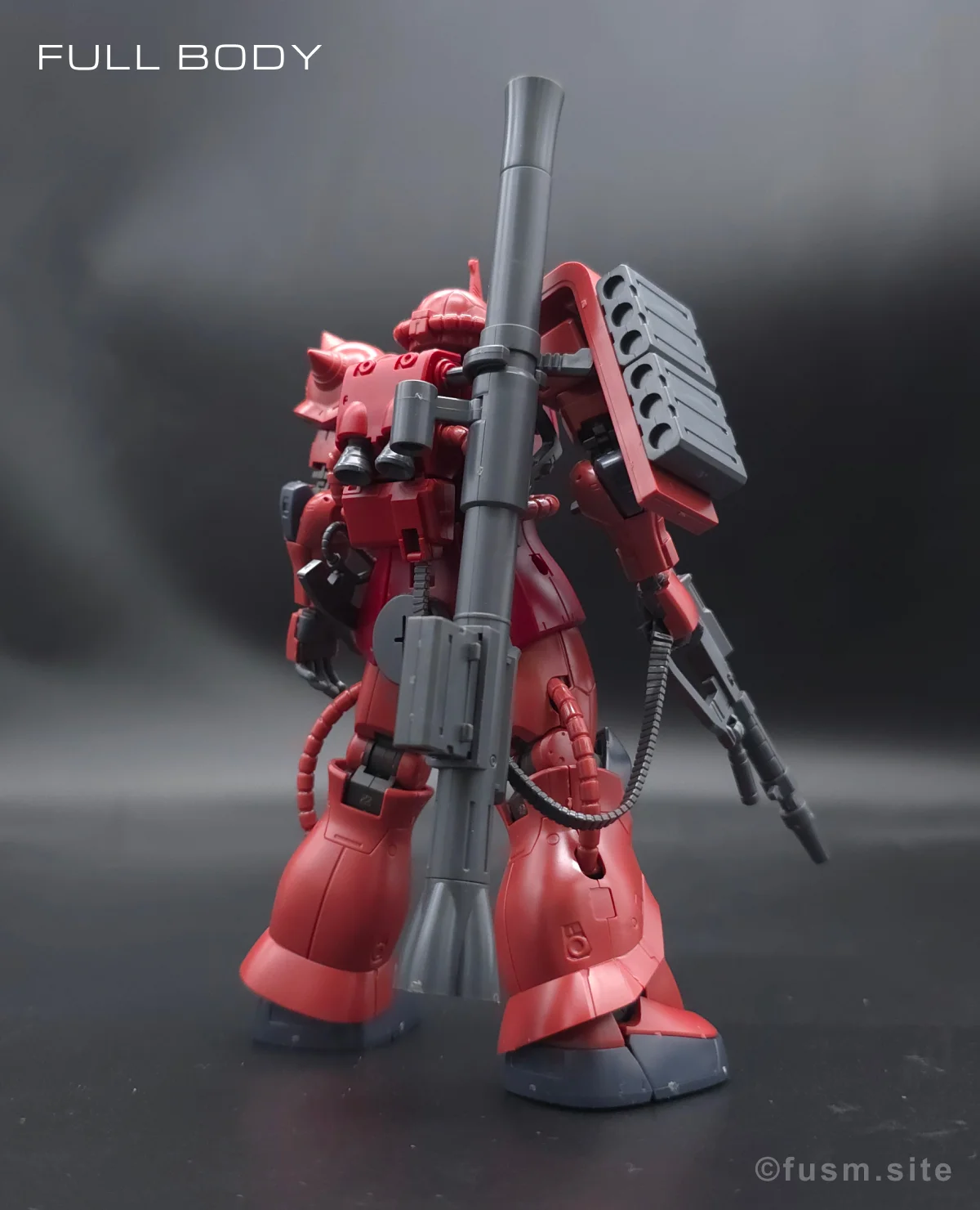 HG シャア専用ザクII 赤い彗星Ver. レビュー 多角的に見た全体の外観・素組み 06