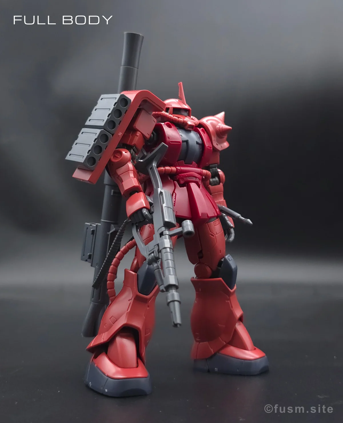 HG シャア専用ザクII 赤い彗星Ver. レビュー 多角的に見た全体の外観・素組み 07
