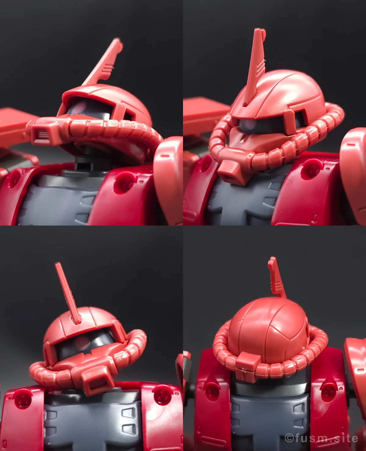 HG シャア専用ザクII 赤い彗星Ver. レビュー 頭部ディテール 02