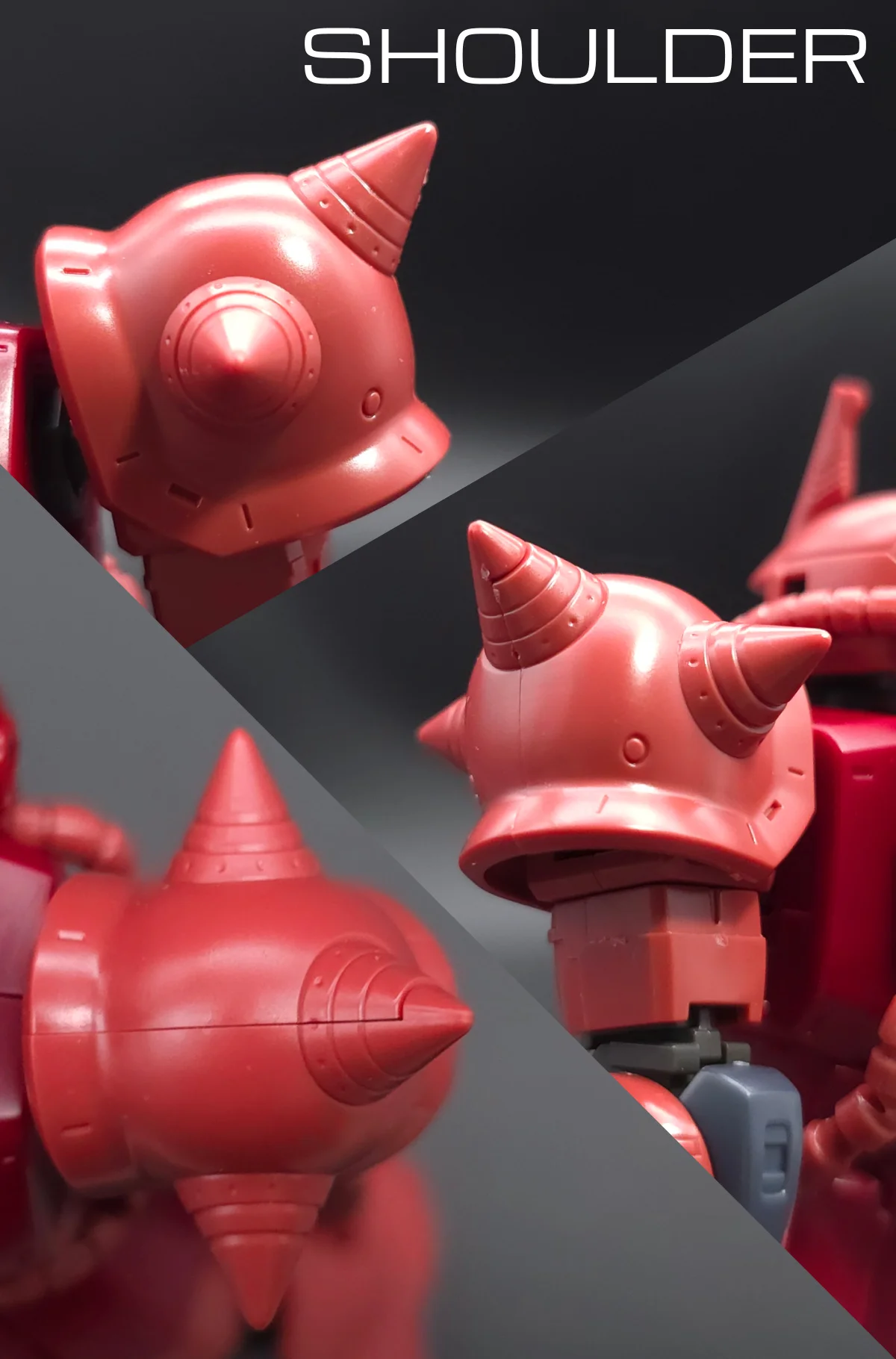 HG シャア専用ザクII 赤い彗星Ver. レビュー 肩ディテール 01