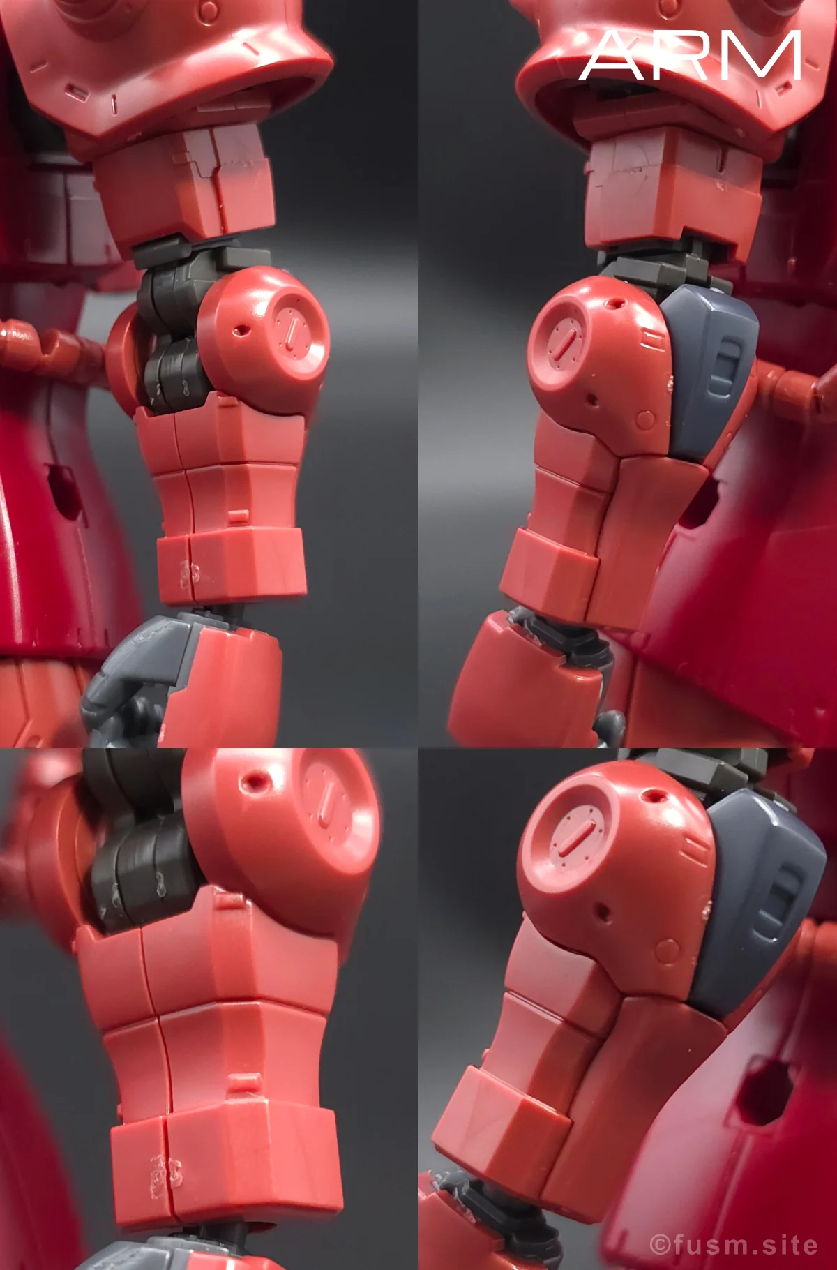 HG シャア専用ザクII 赤い彗星Ver. レビュー 腕部ディテール 01