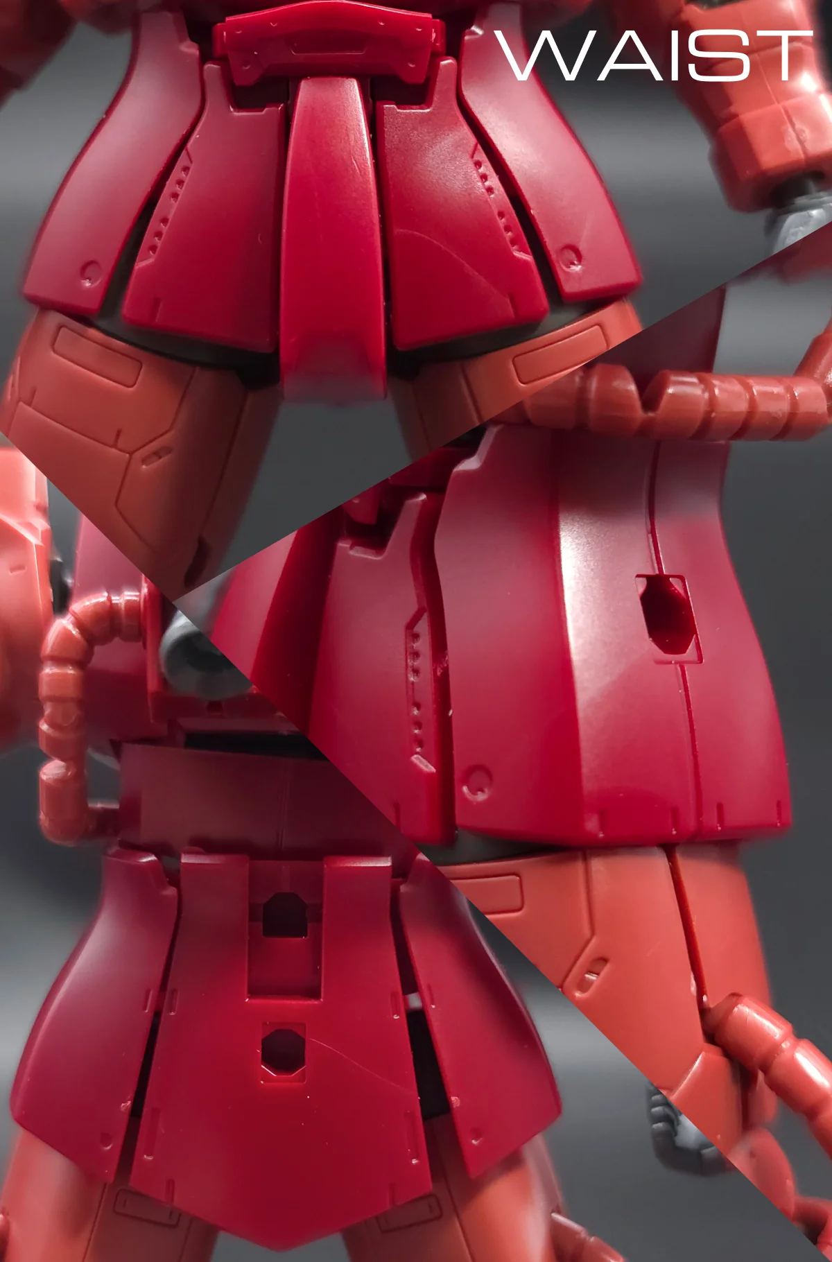 HG シャア専用ザクII 赤い彗星Ver. レビュー 胴体ディテール 02