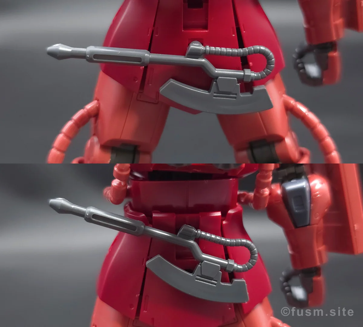HG シャア専用ザクII 赤い彗星Ver. レビュー 胴体ディテール 03