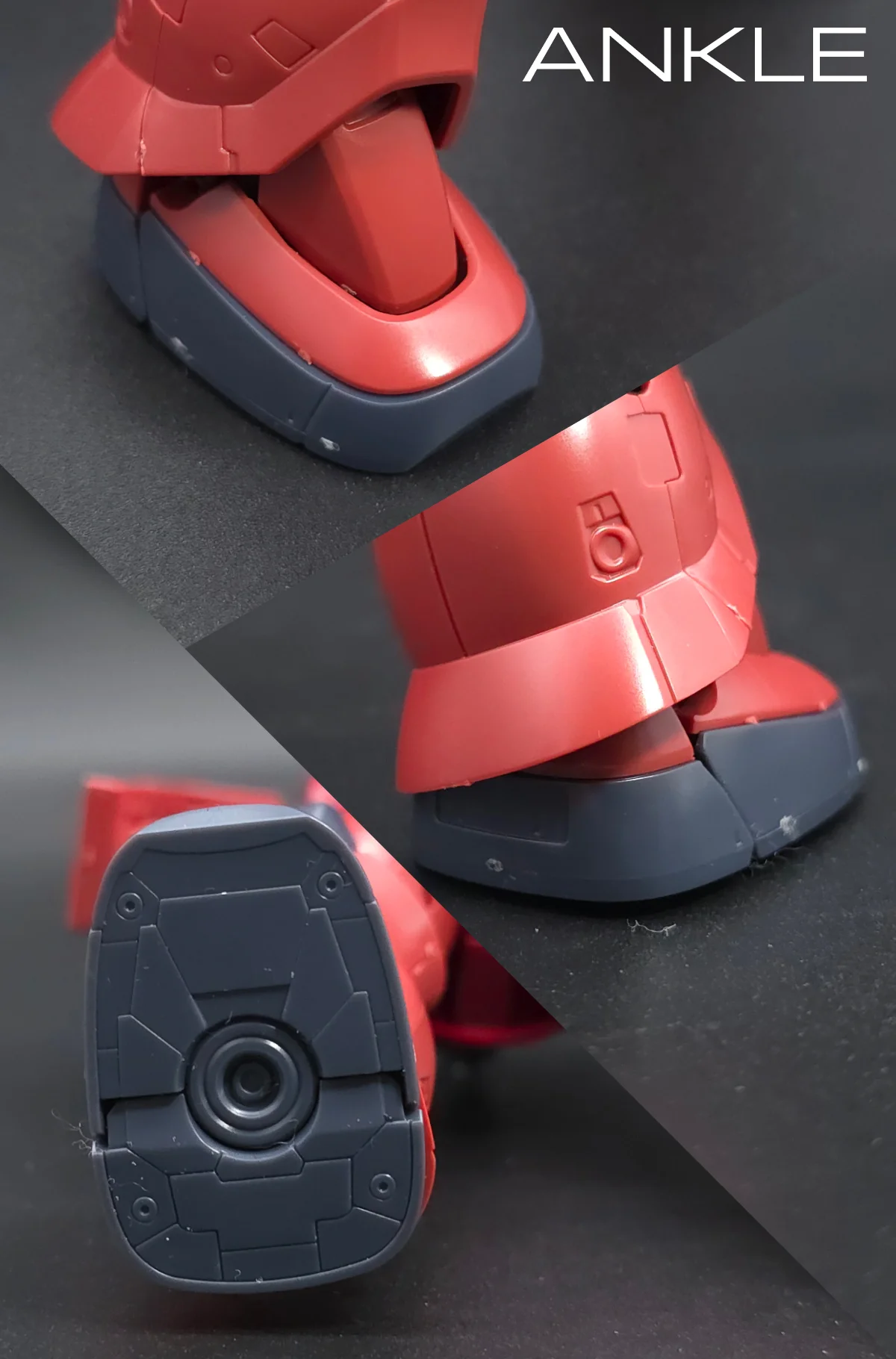 HG シャア専用ザクII 赤い彗星Ver. レビュー 脚部ディテール 02