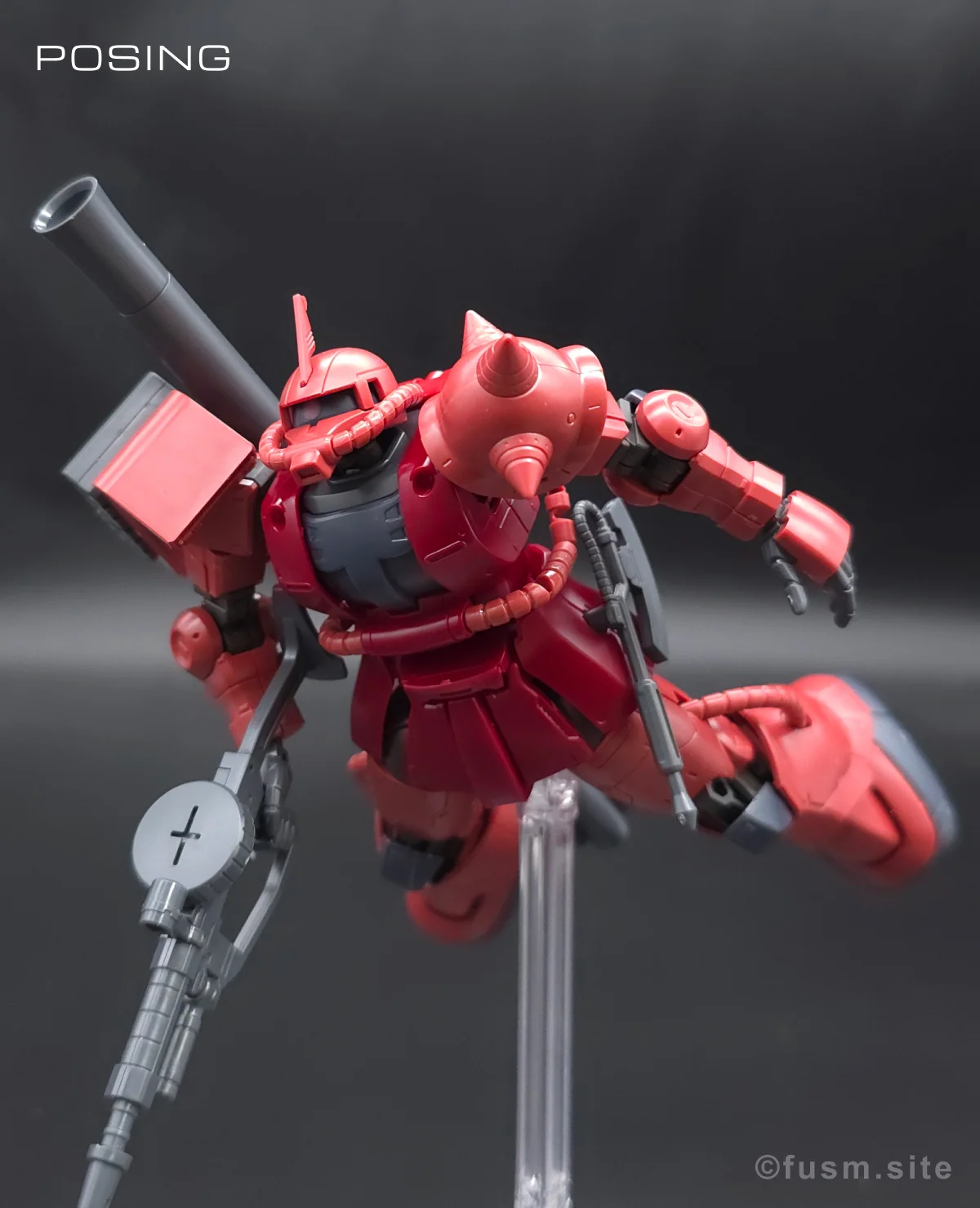 HG シャア専用ザクII 赤い彗星Ver. レビュー ポージング 01