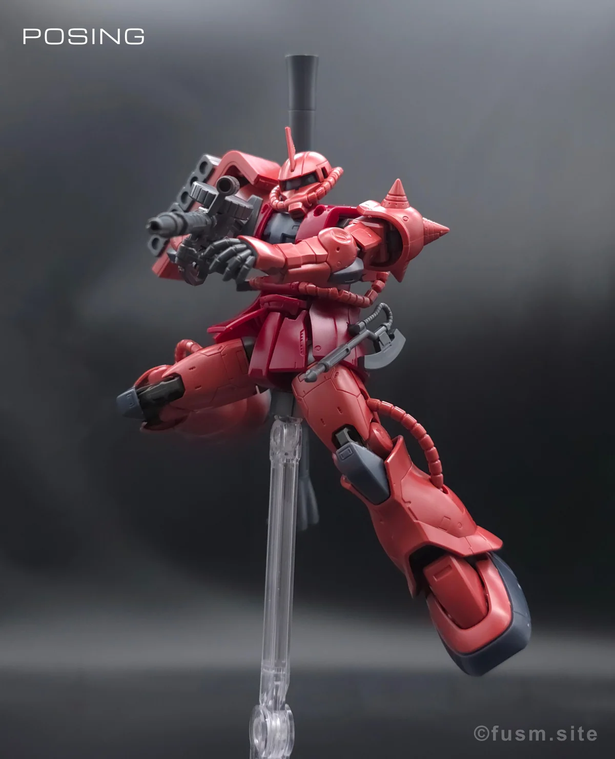 HG シャア専用ザクII 赤い彗星Ver. レビュー ポージング 03