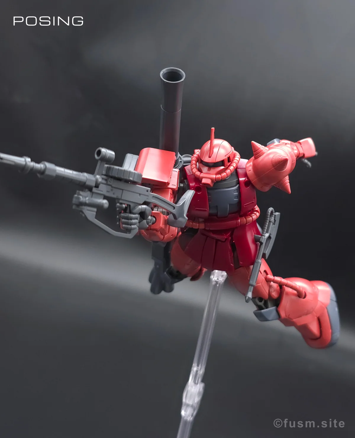 HG シャア専用ザクII 赤い彗星Ver. レビュー ポージング 05