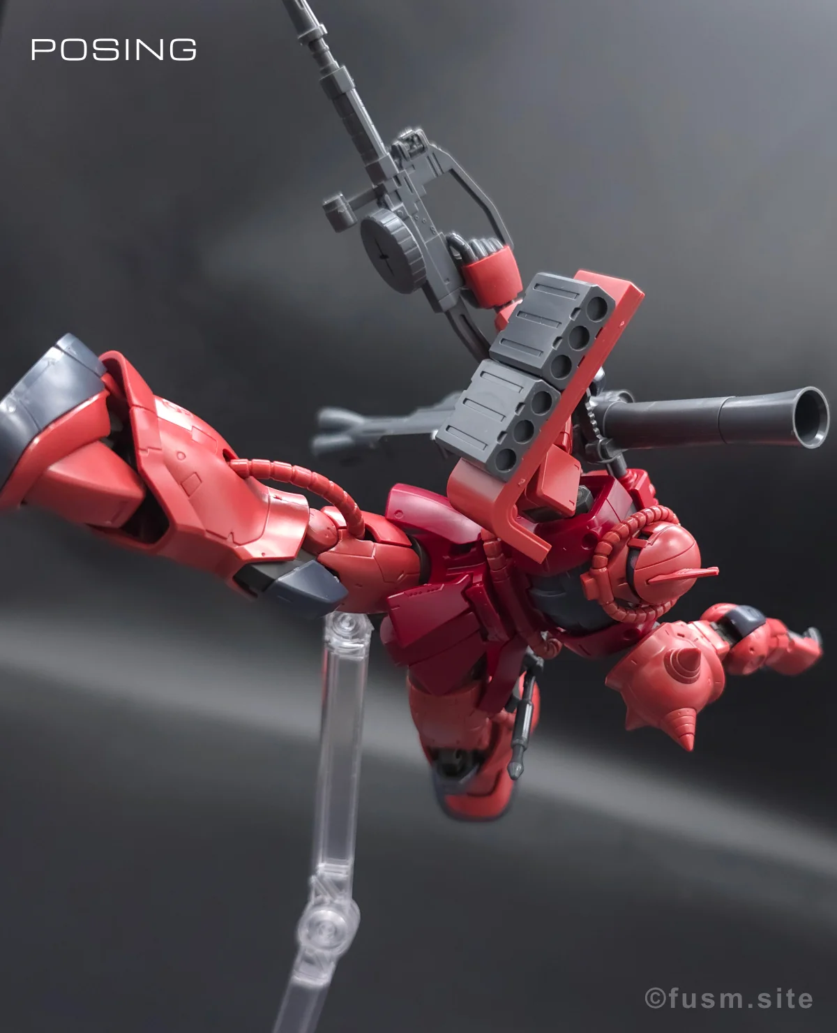 HG シャア専用ザクII 赤い彗星Ver. レビュー ポージング 06