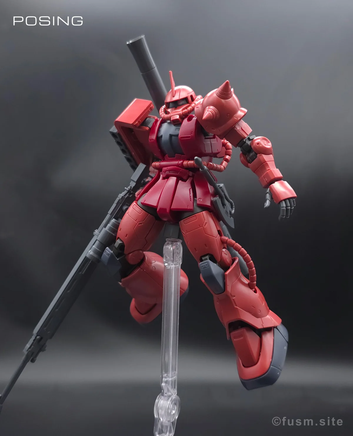 HG シャア専用ザクII 赤い彗星Ver. レビュー ポージング 07