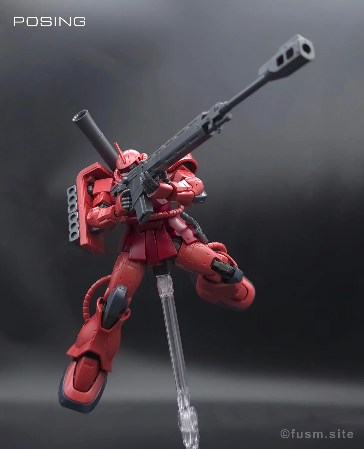 HG シャア専用ザクII 赤い彗星Ver. レビュー ポージング 08