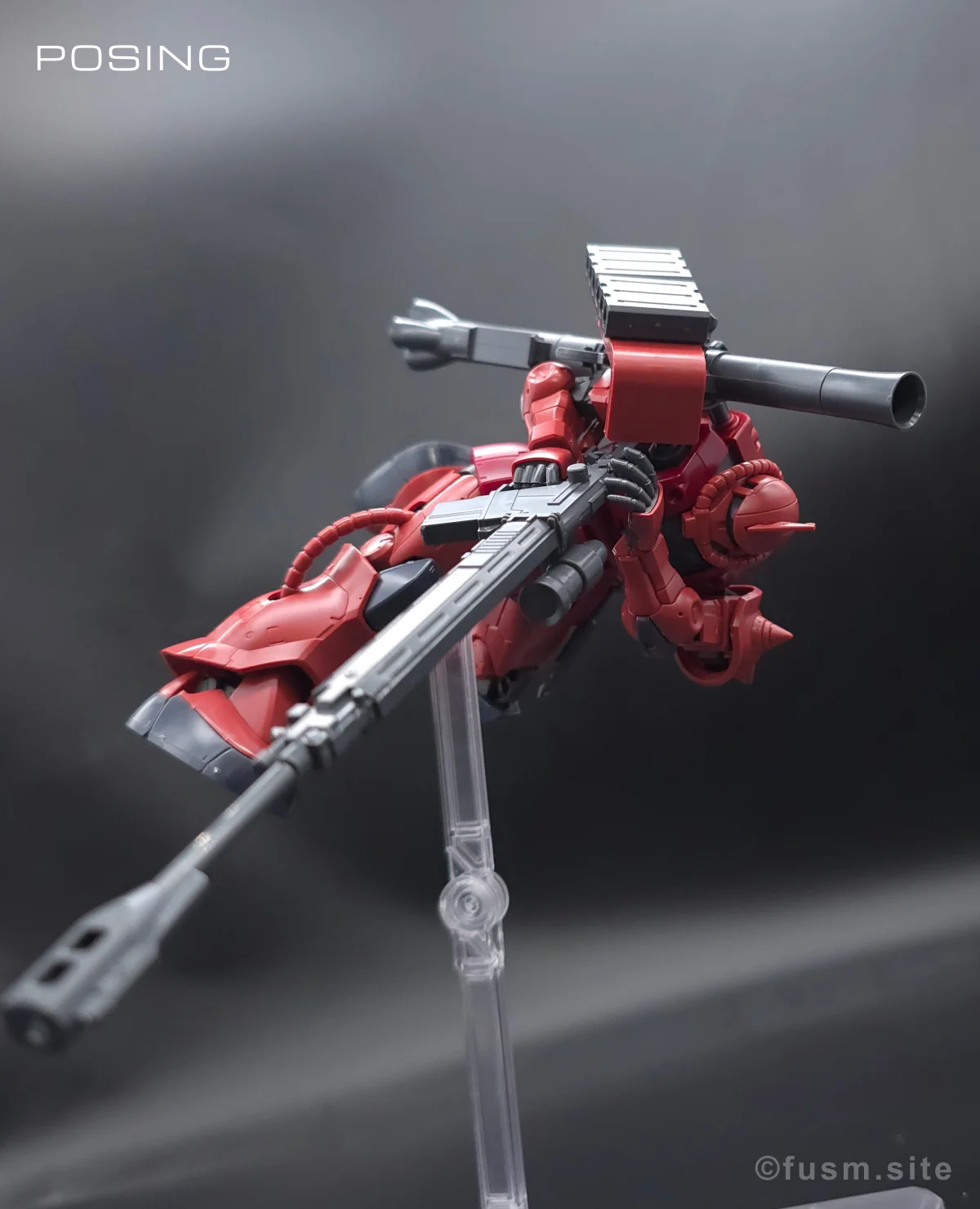 HG シャア専用ザクII 赤い彗星Ver. レビュー ポージング 09