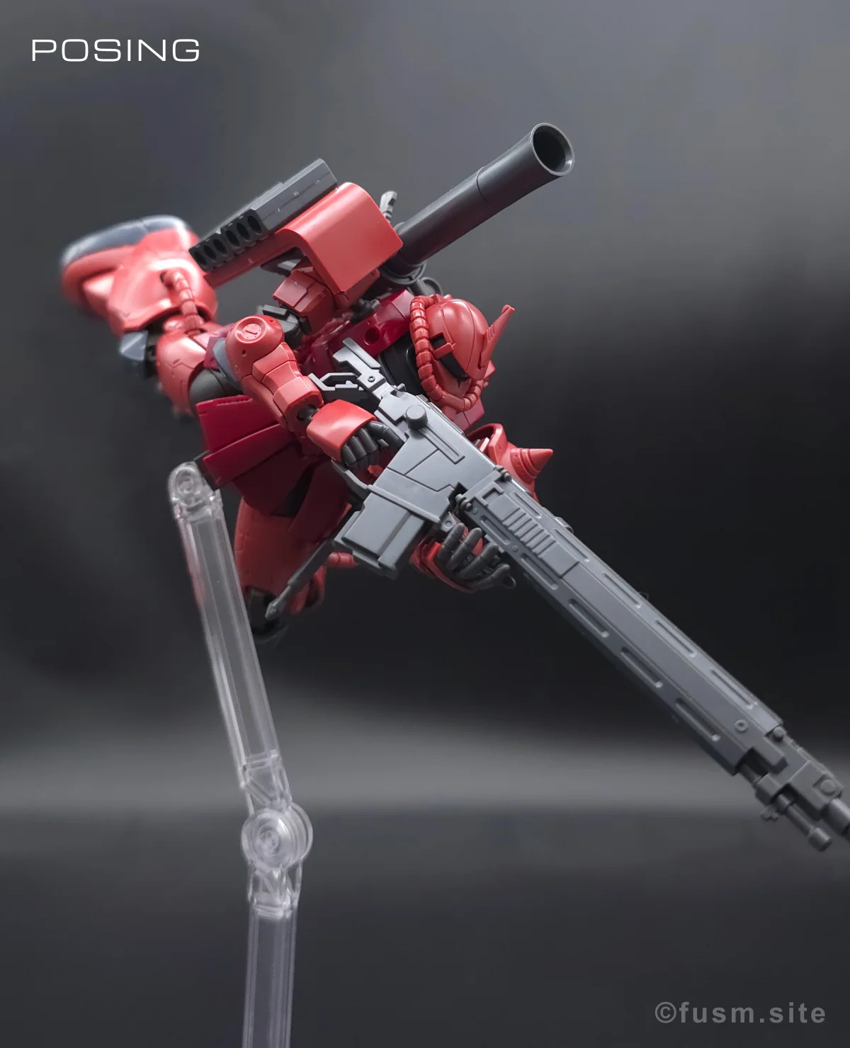 HG シャア専用ザクII 赤い彗星Ver. レビュー ポージング 10