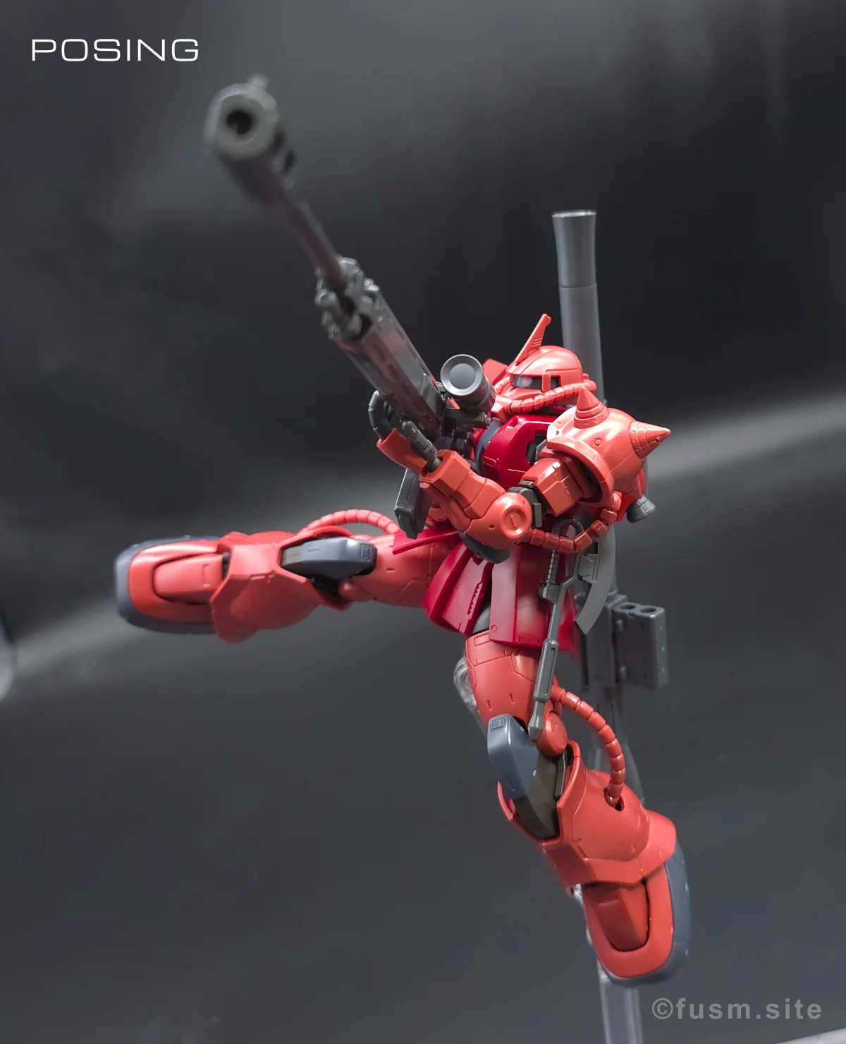 HG シャア専用ザクII 赤い彗星Ver. レビュー ポージング 11