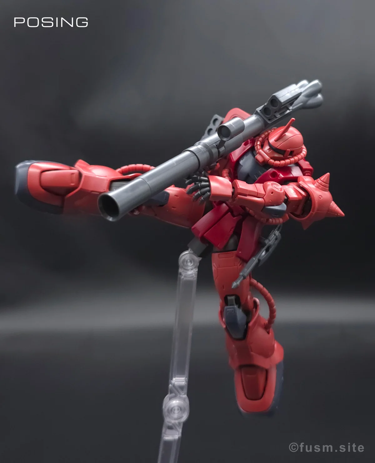 HG シャア専用ザクII 赤い彗星Ver. レビュー ポージング 12