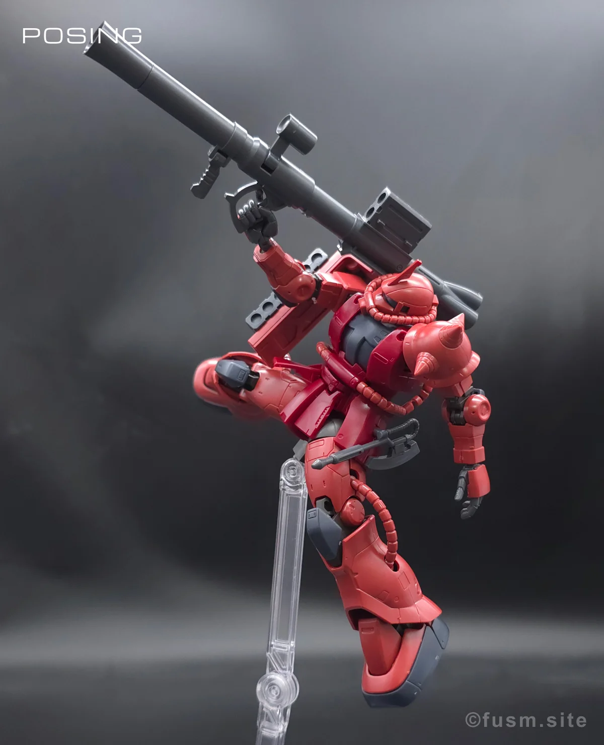 HG シャア専用ザクII 赤い彗星Ver. レビュー ポージング 13