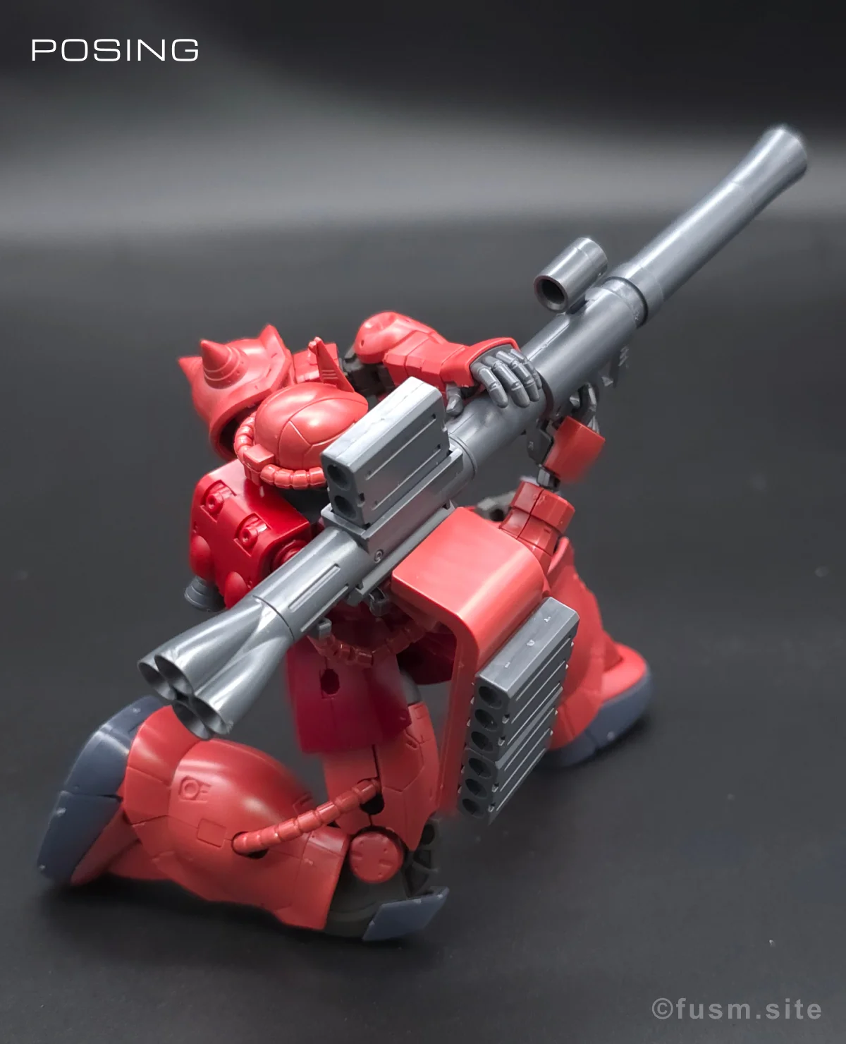 HG シャア専用ザクII 赤い彗星Ver. レビュー ポージング 14