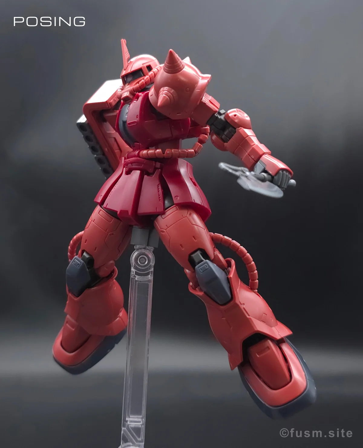 HG シャア専用ザクII 赤い彗星Ver. レビュー ポージング 15