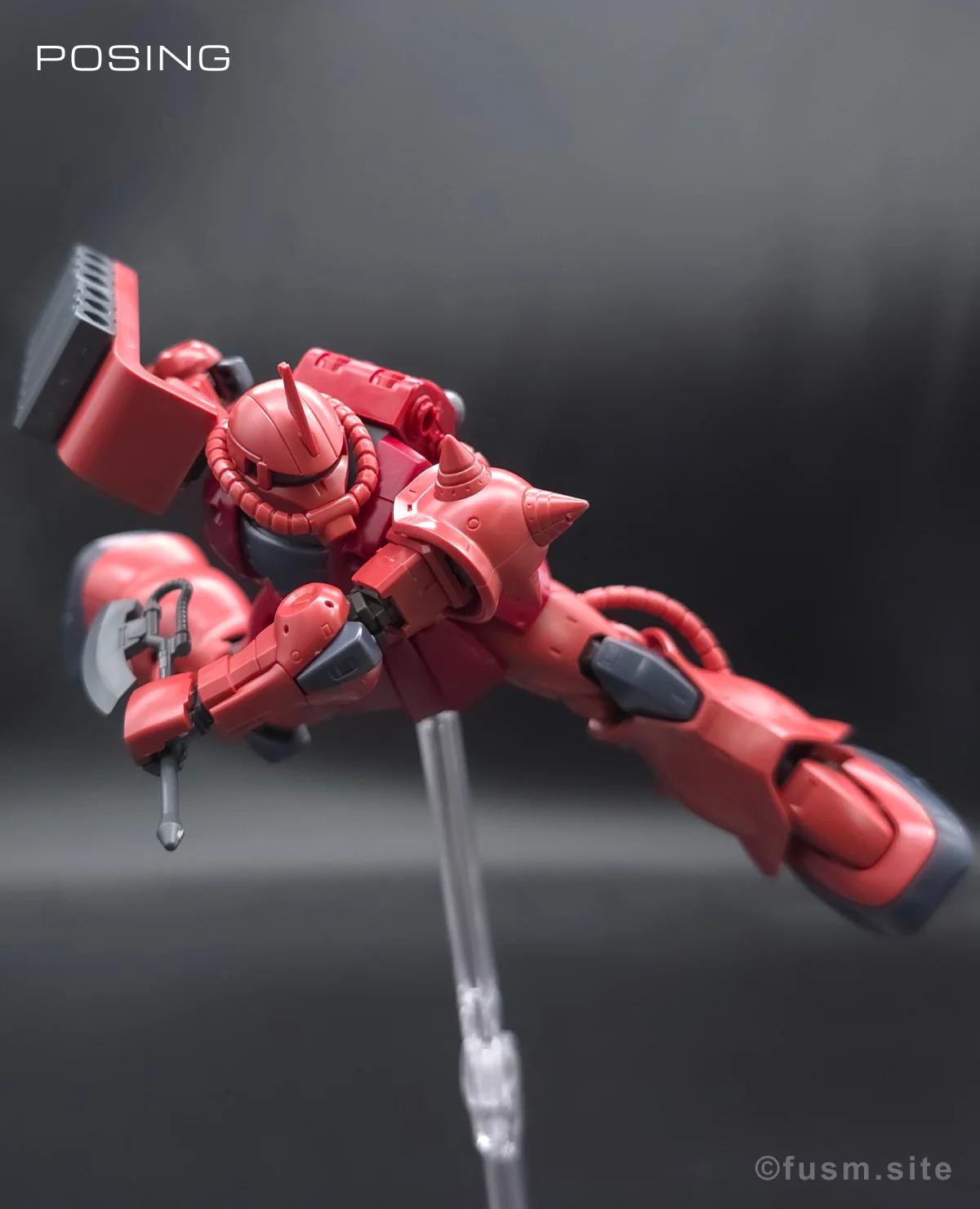 HG シャア専用ザクII 赤い彗星Ver. レビュー ポージング 16