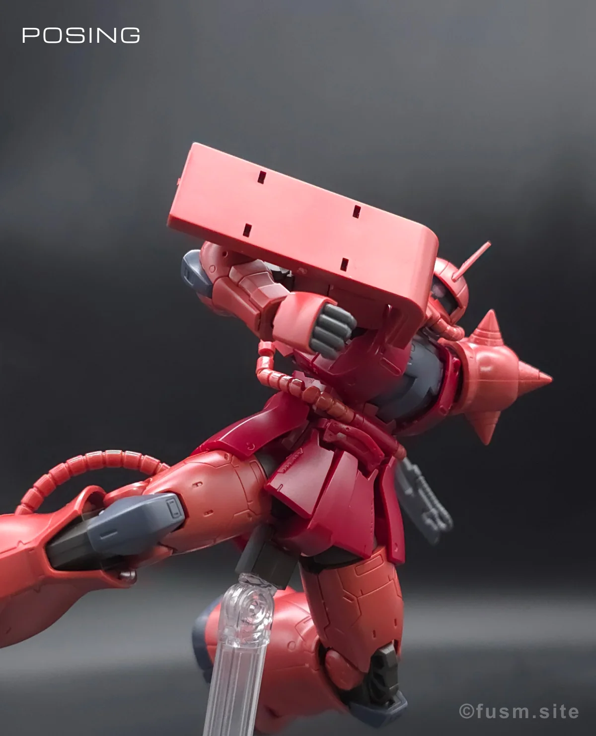HG シャア専用ザクII 赤い彗星Ver. レビュー ポージング 17