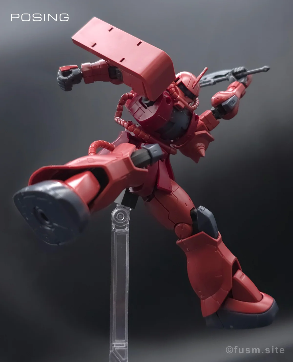 HG シャア専用ザクII 赤い彗星Ver. レビュー ポージング 18