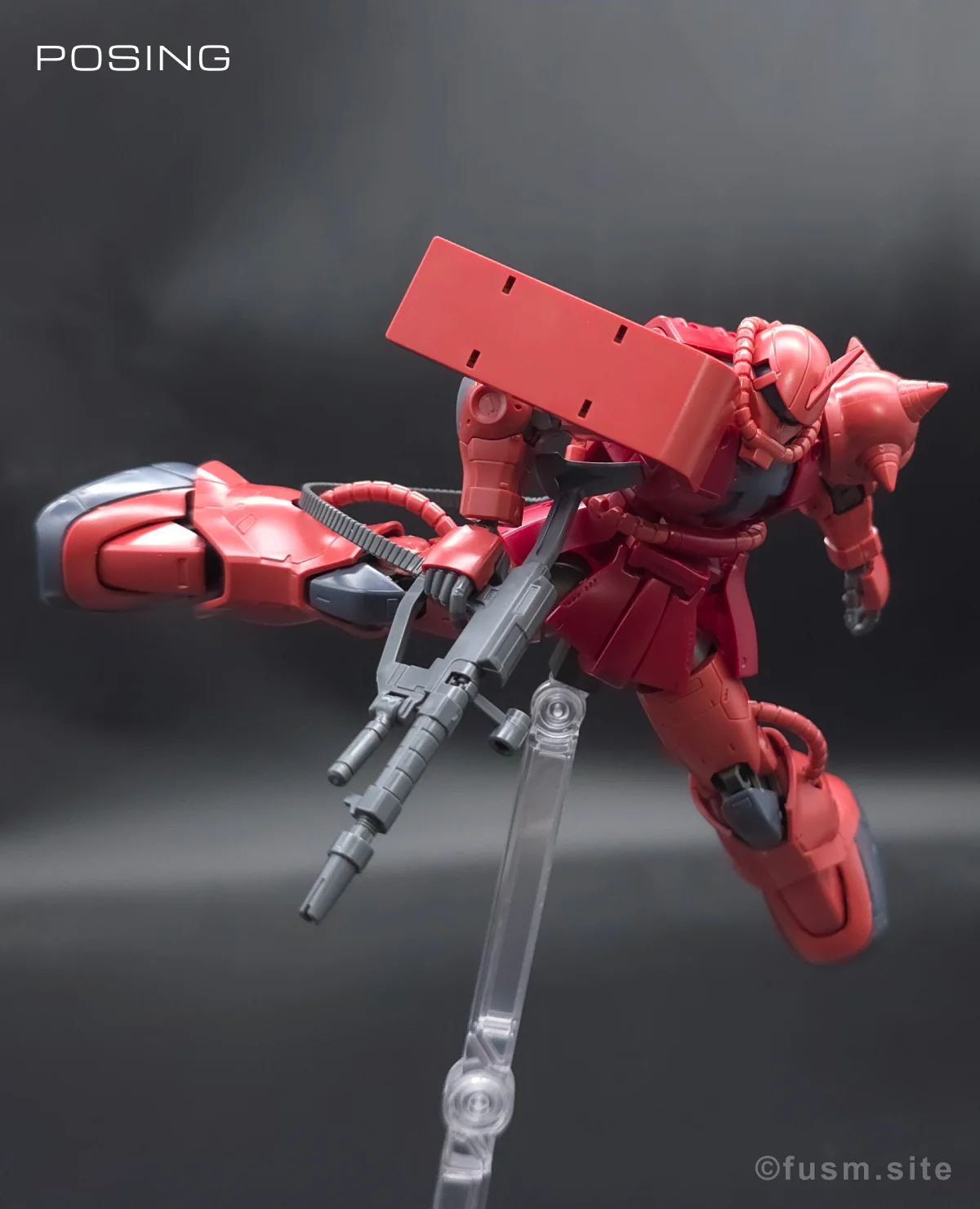 HG シャア専用ザクII 赤い彗星Ver. レビュー ポージング 20