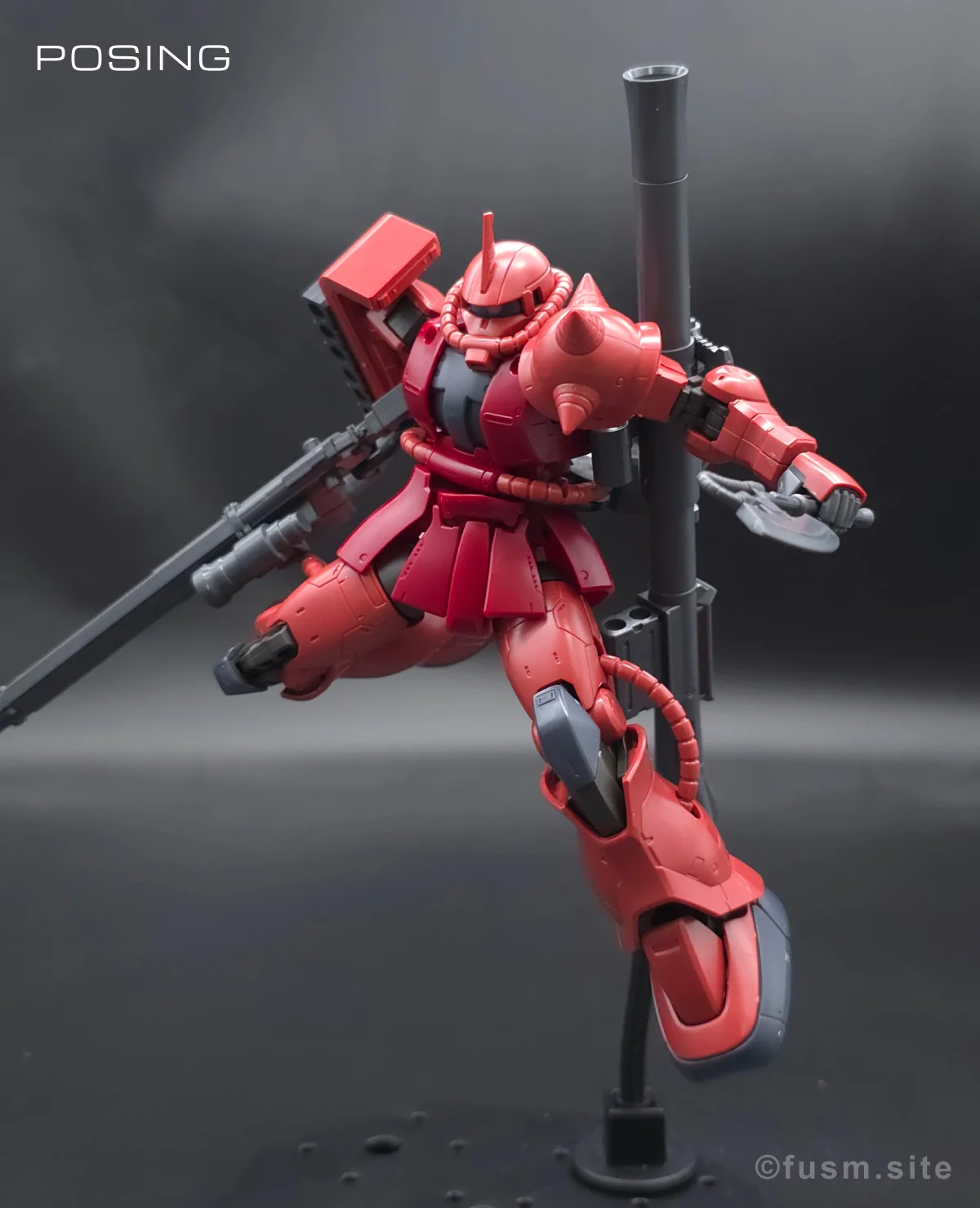 HG シャア専用ザクII 赤い彗星Ver. レビュー ポージング 21