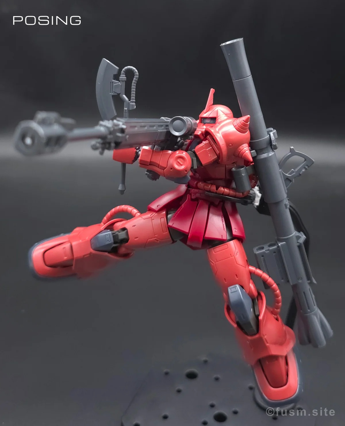 HG シャア専用ザクII 赤い彗星Ver. レビュー ポージング 22