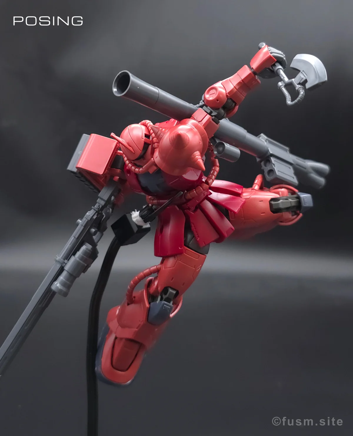 HG シャア専用ザクII 赤い彗星Ver. レビュー ポージング 23