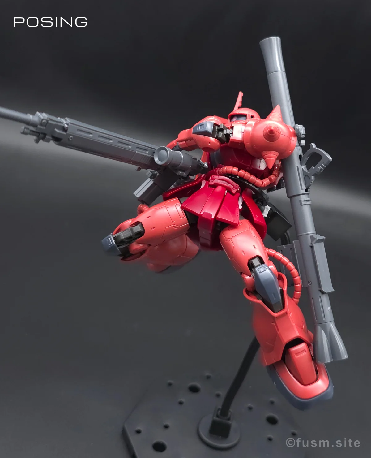 HG シャア専用ザクII 赤い彗星Ver. レビュー ポージング 25