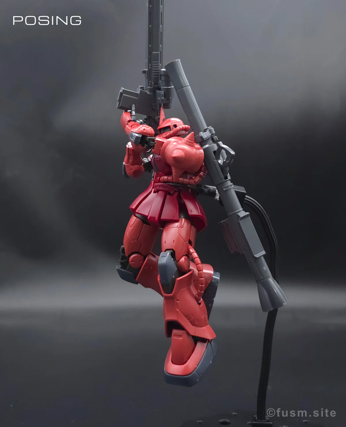 HG シャア専用ザクII 赤い彗星Ver. レビュー ポージング 26