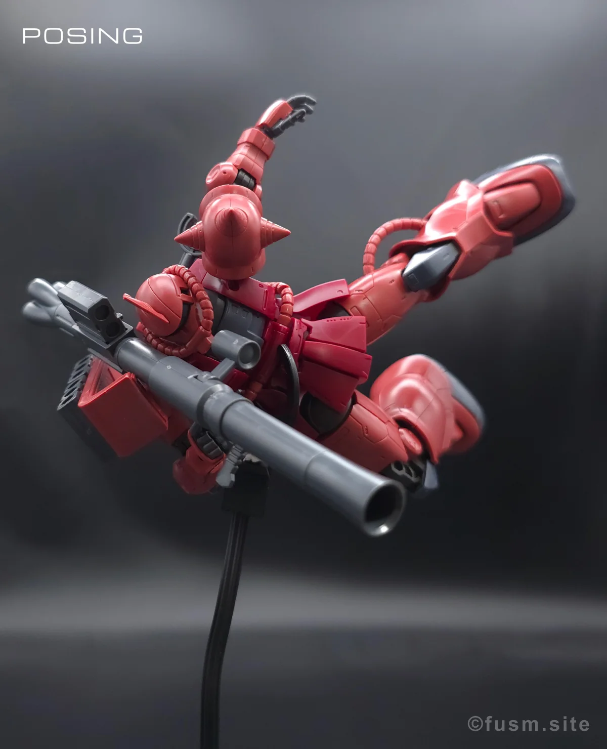 HG シャア専用ザクII 赤い彗星Ver. レビュー ポージング 28