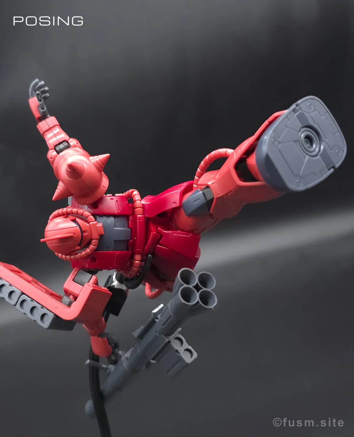 HG シャア専用ザクII 赤い彗星Ver. レビュー ポージング 29