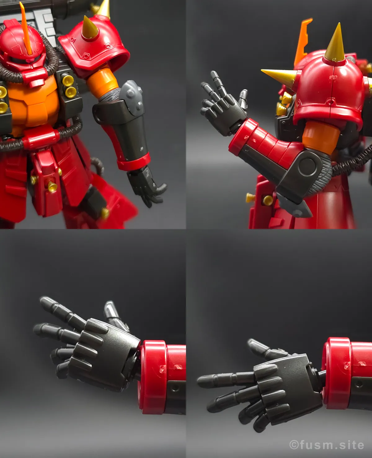 HG サイコ・ザク(ガンダム サンダーボルト版) レビュー 腕部ディテール 可動域 01