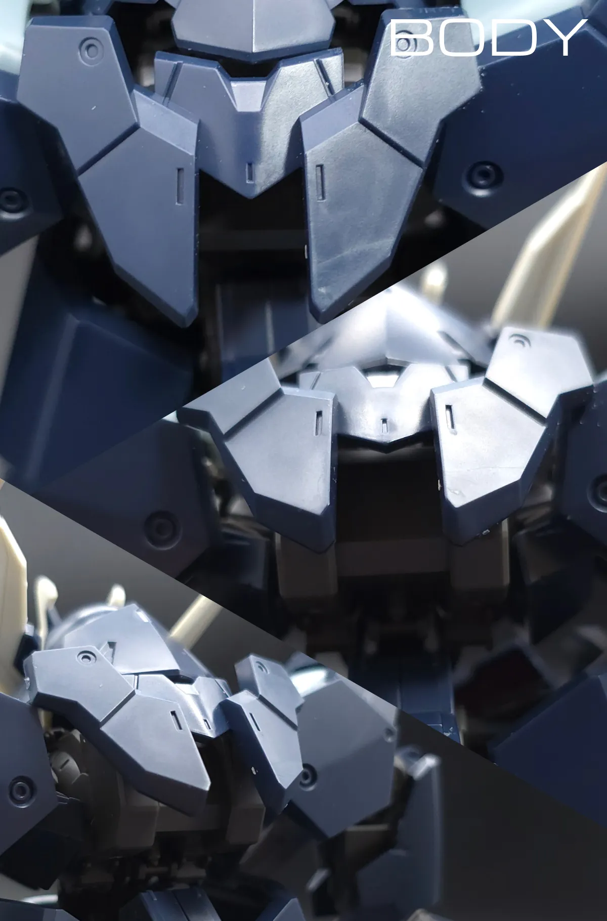 HG ガンダムザガン レビュー 胴体ディテール 02