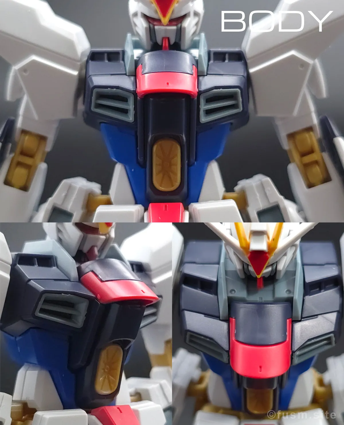 HGCE ストライクフリーダムガンダム レビュー 胴体ディテール 01