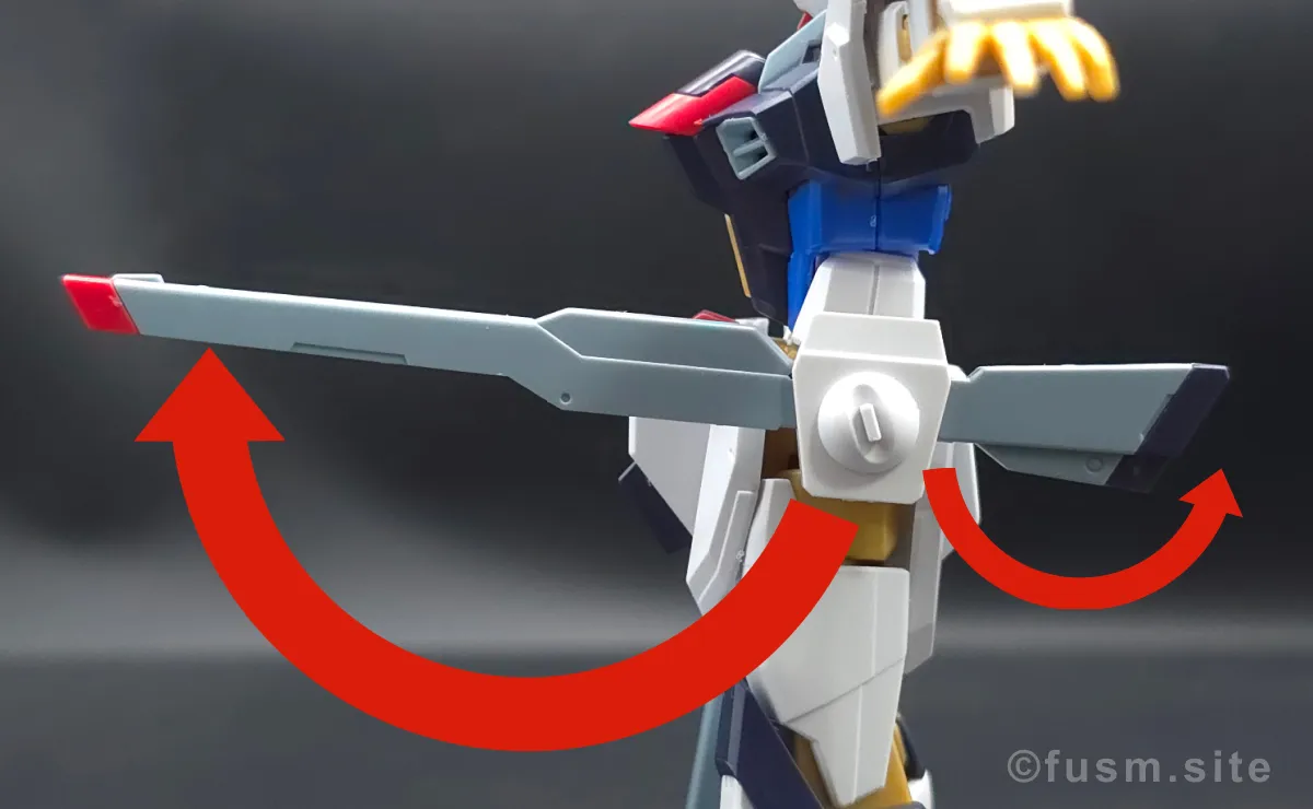HGCE ストライクフリーダムガンダム レビュー 胴体ディテール 可動域 05