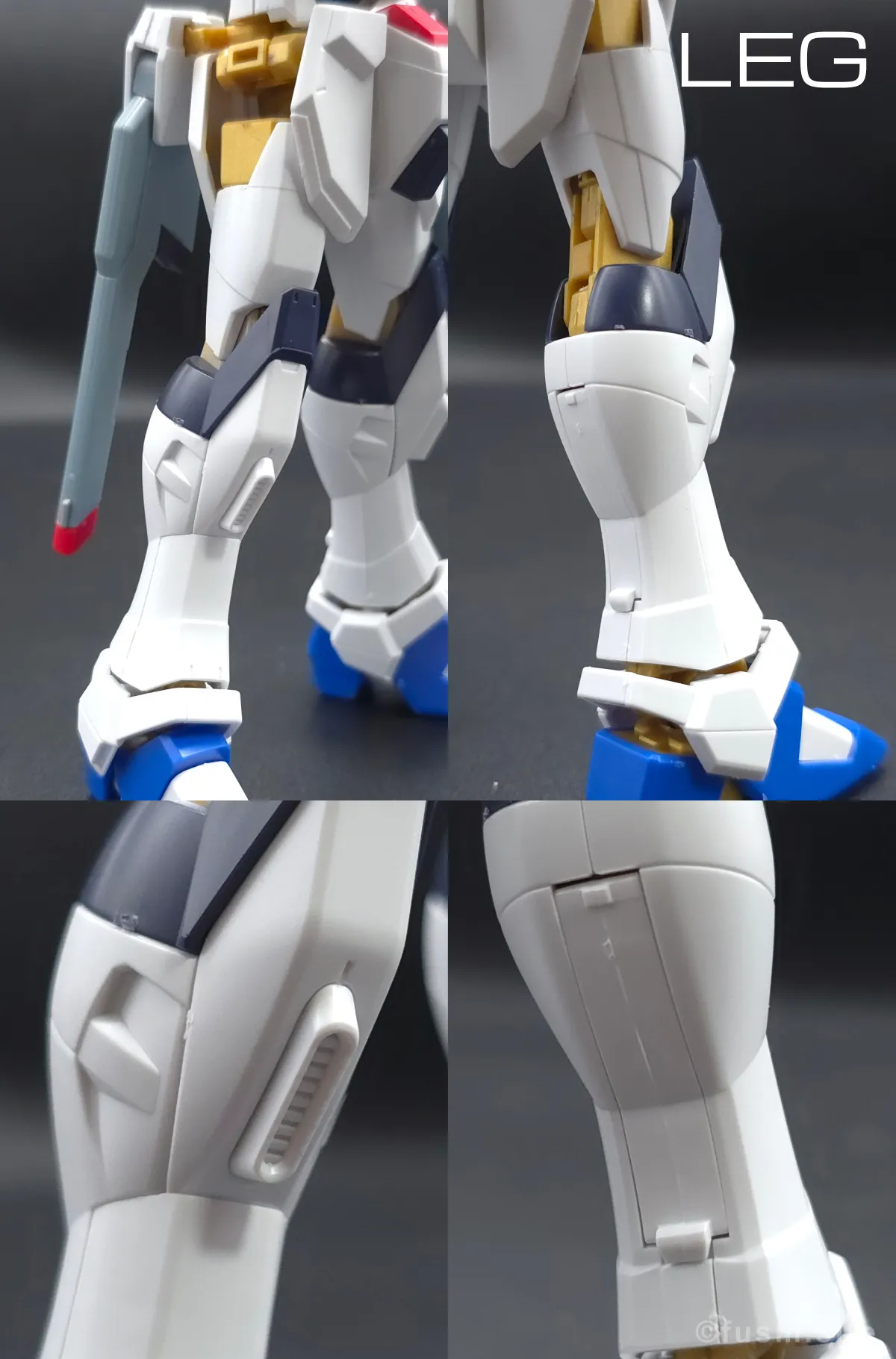 HGCE ストライクフリーダムガンダム レビュー 脚部ディテール 01