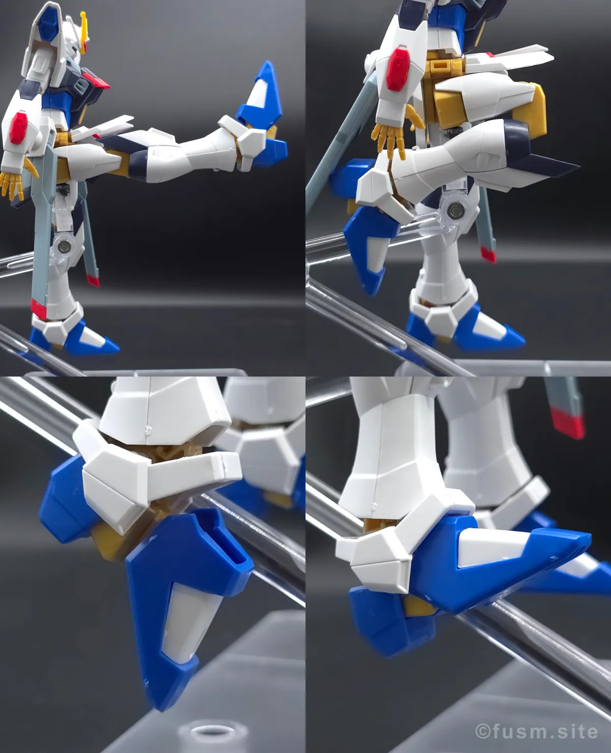 HGCE ストライクフリーダムガンダム レビュー 脚部ディテール 可動域 02
